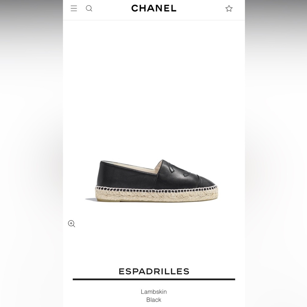 ❌SOLD❌ Chanel Espadrilles Black Lambskin